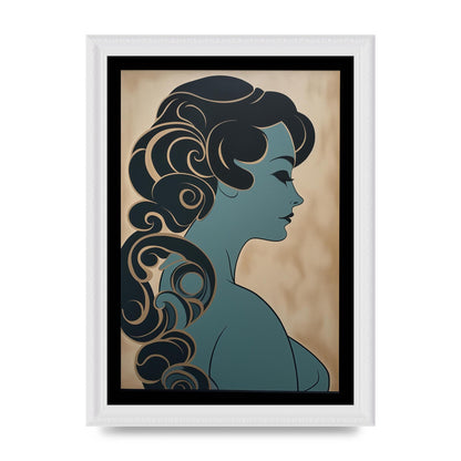 Vintage Ladys Profile in Muted Tones