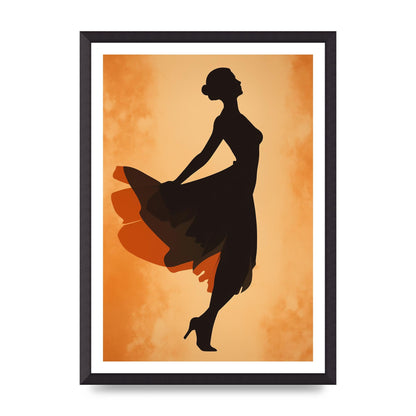 Retro Womans Graceful Dance