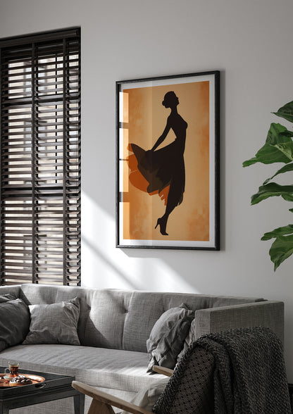 Retro Womans Graceful Dance
