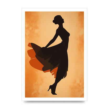 Retro Womans Graceful Dance