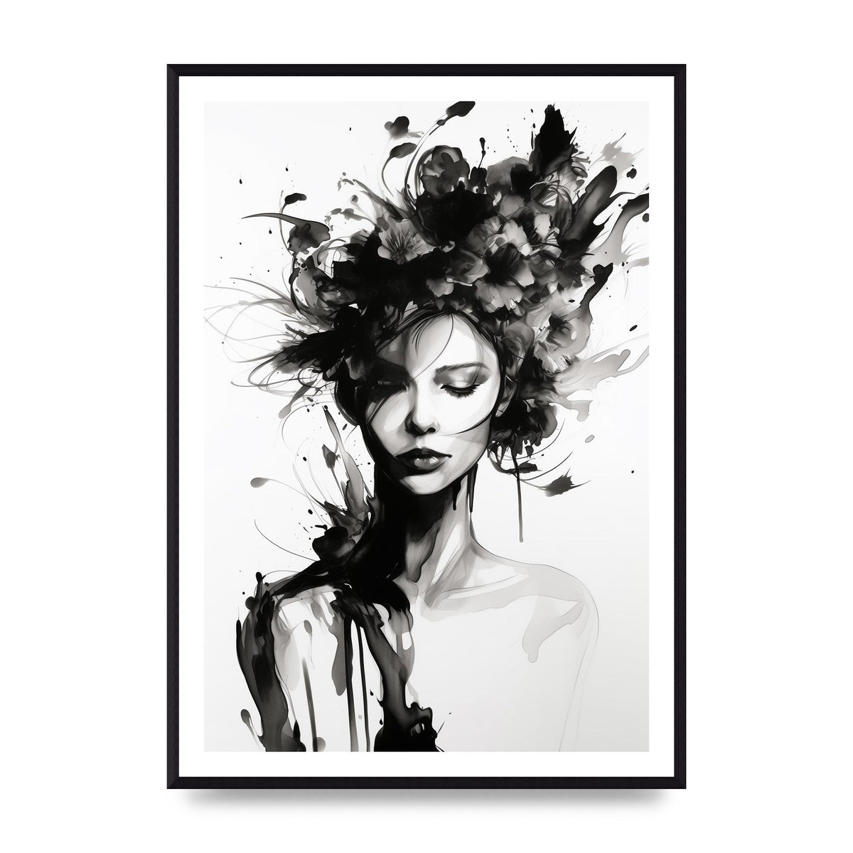 Bold Black Contours of Feminine Allure