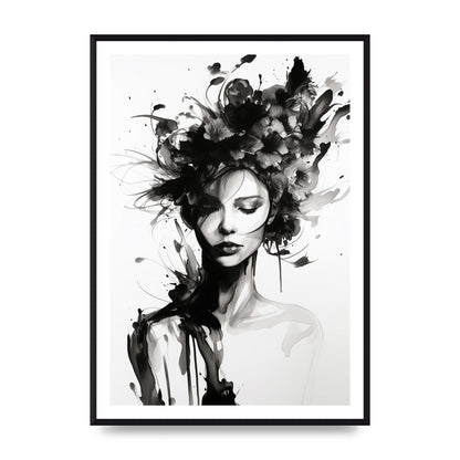 Bold Black Contours of Feminine Allure