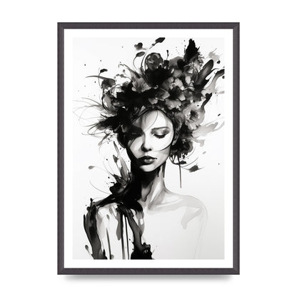 Bold Black Contours of Feminine Allure