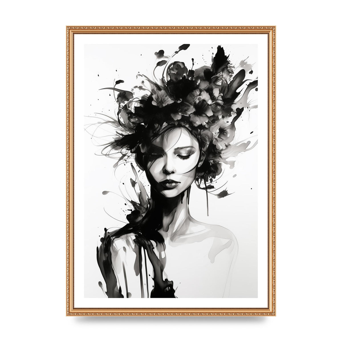 Bold Black Contours of Feminine Allure