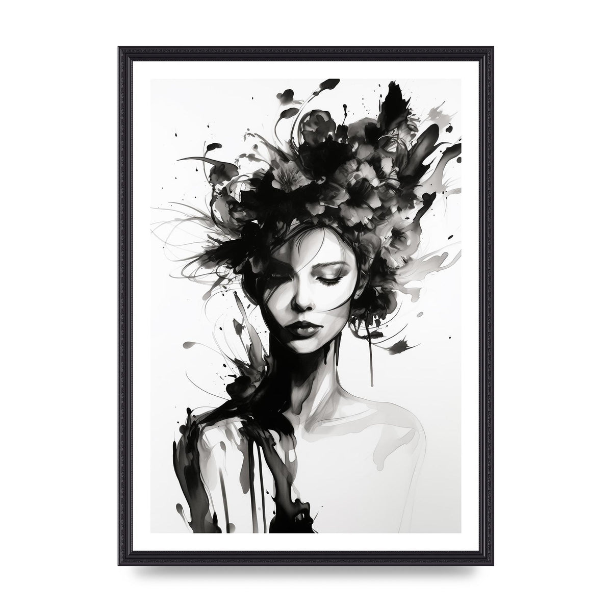 Bold Black Contours of Feminine Allure