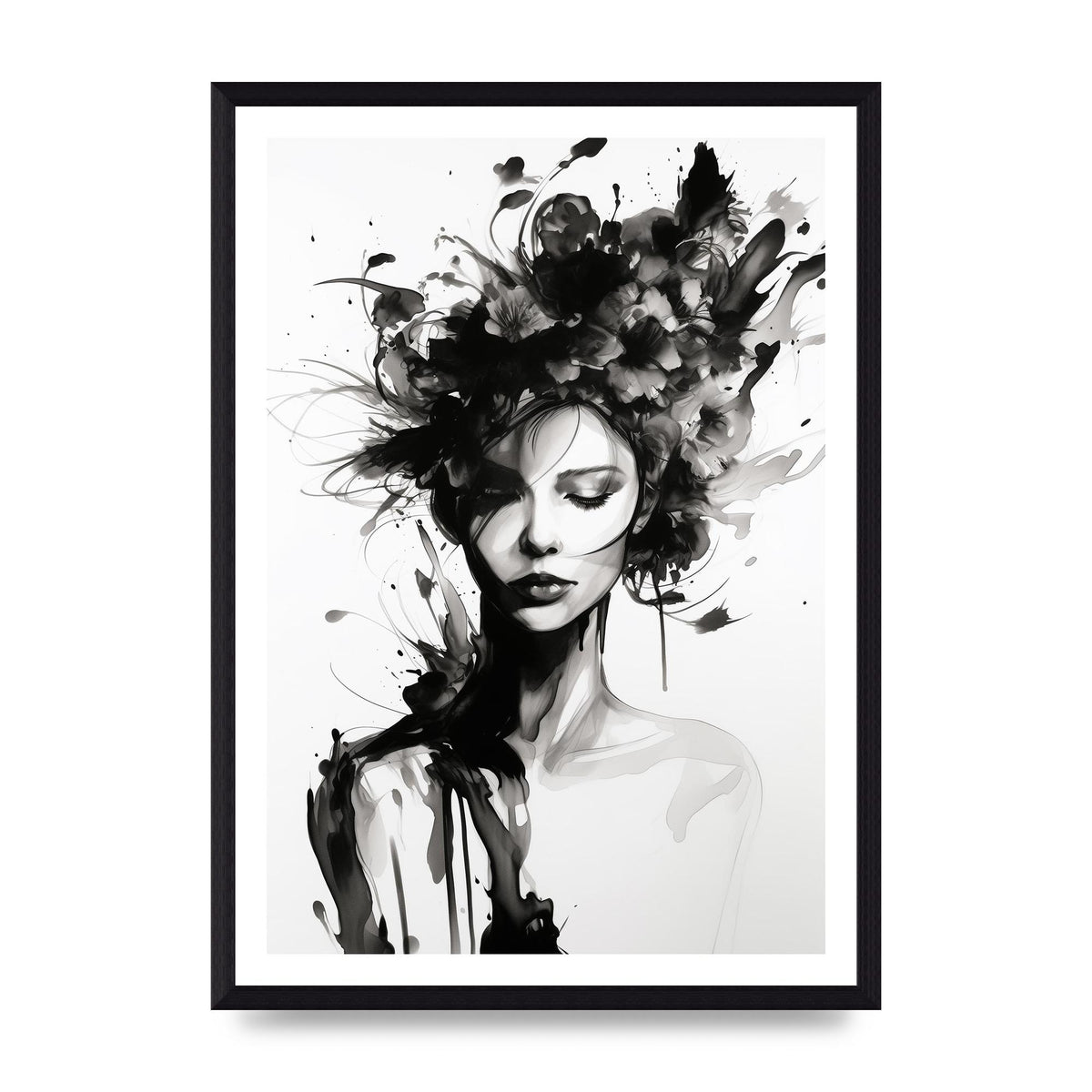 Bold Black Contours of Feminine Allure