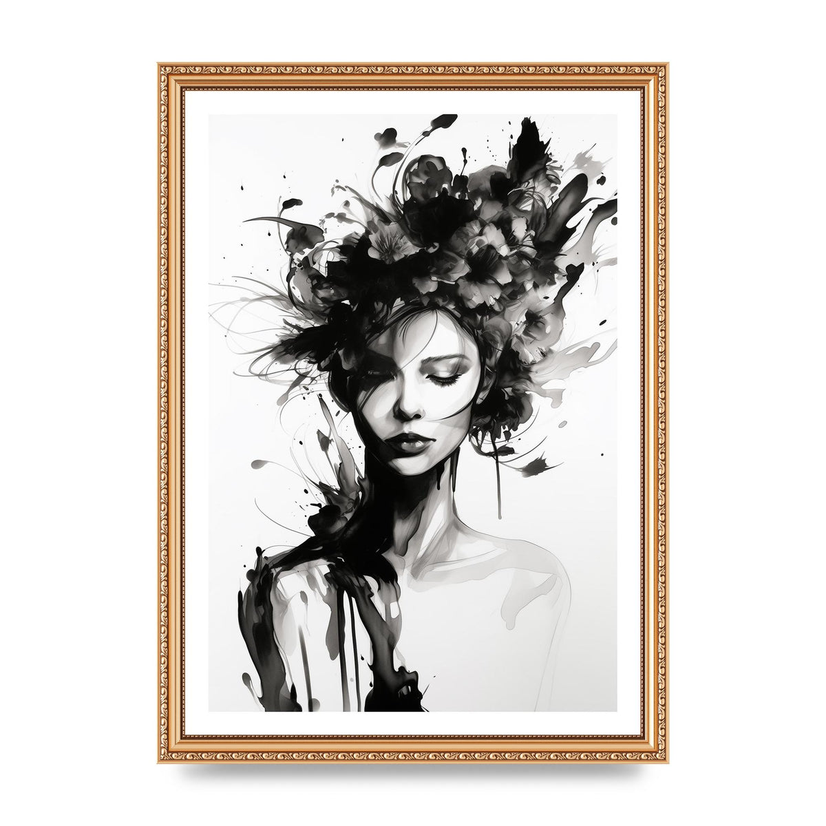 Bold Black Contours of Feminine Allure