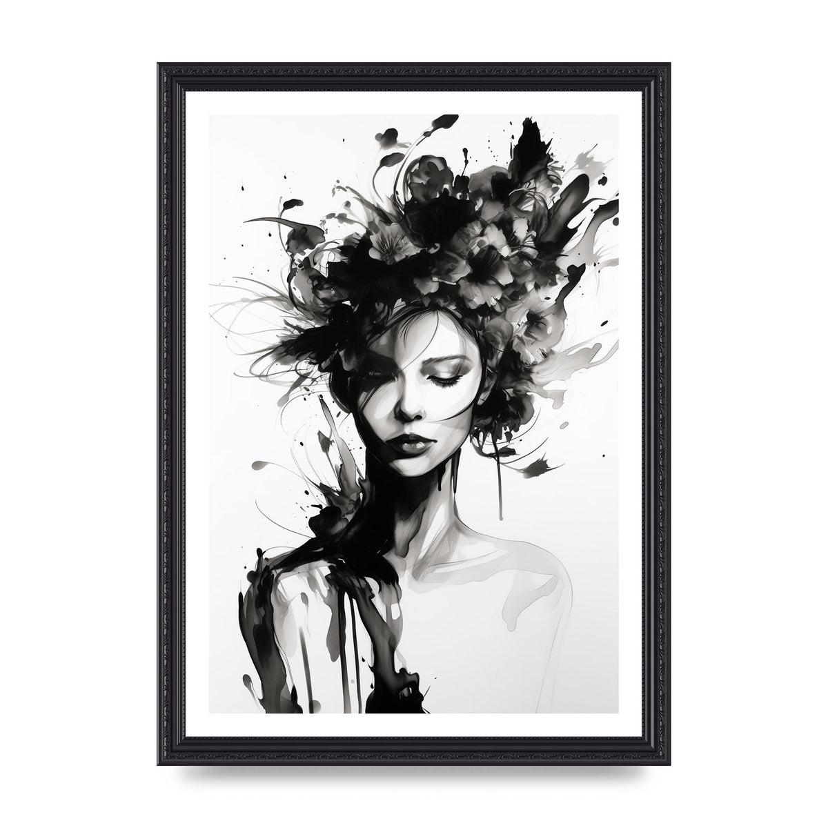 Bold Black Contours of Feminine Allure
