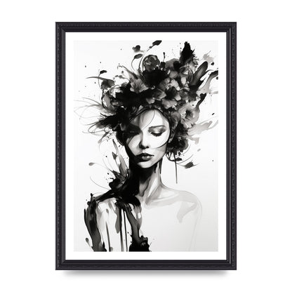 Bold Black Contours of Feminine Allure