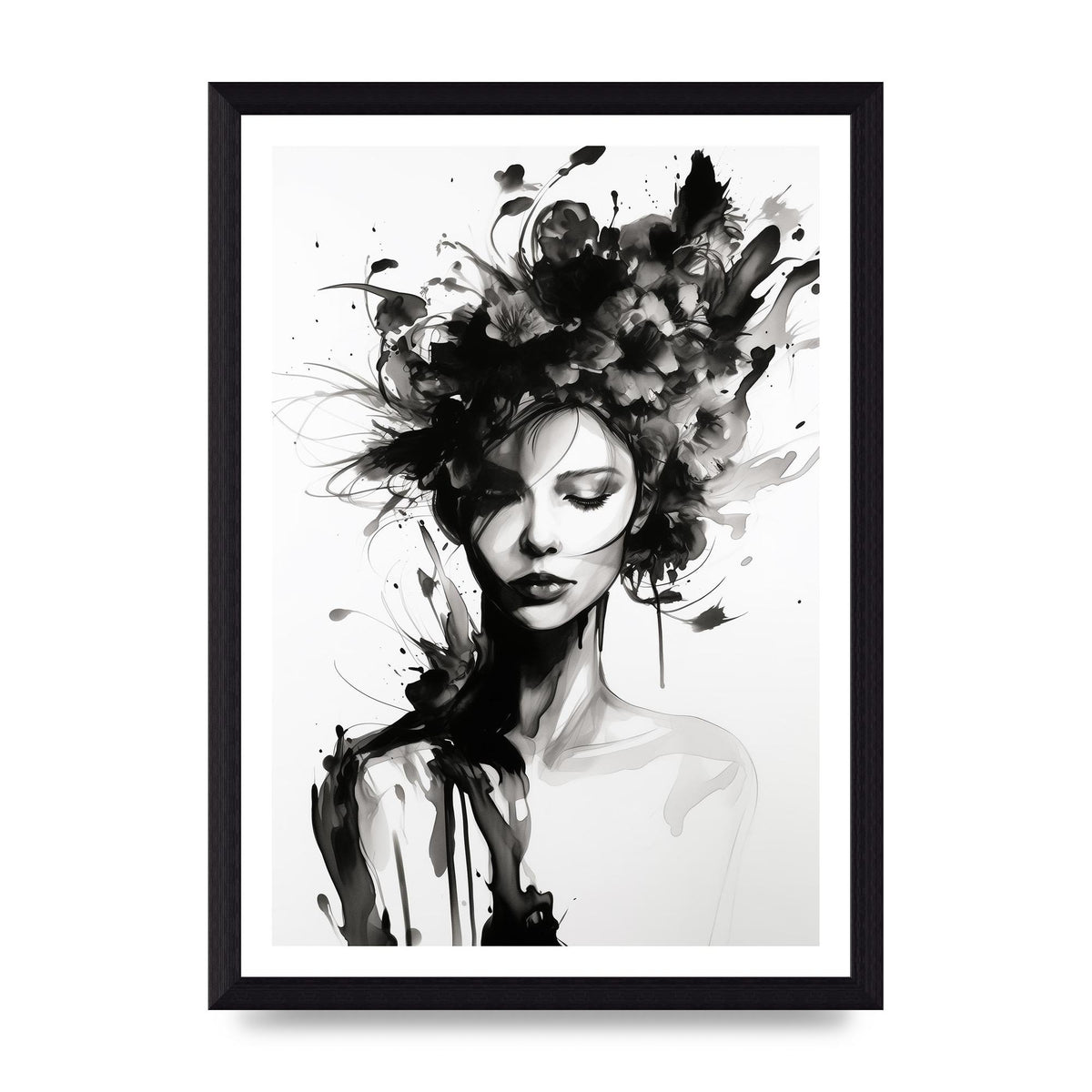 Bold Black Contours of Feminine Allure