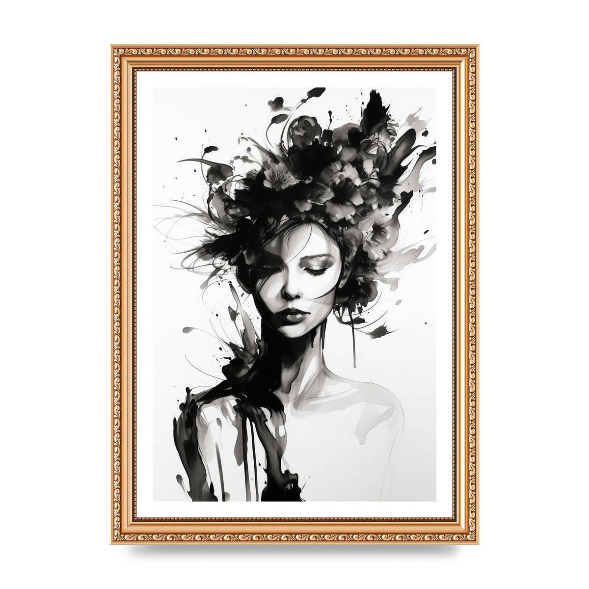 Bold Black Contours of Feminine Allure
