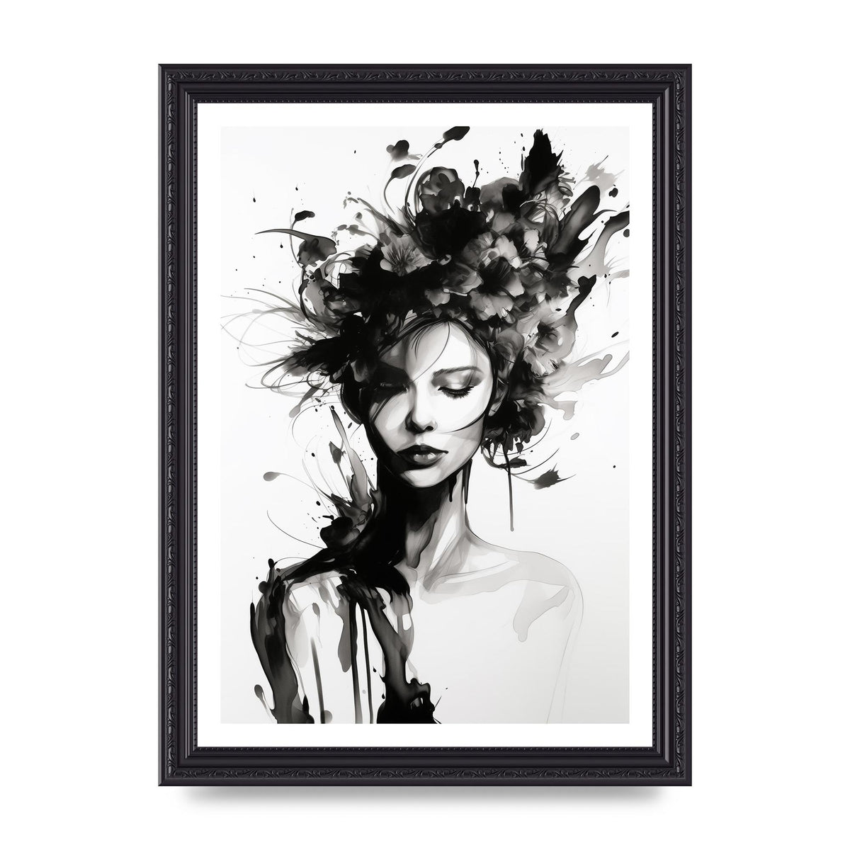 Bold Black Contours of Feminine Allure