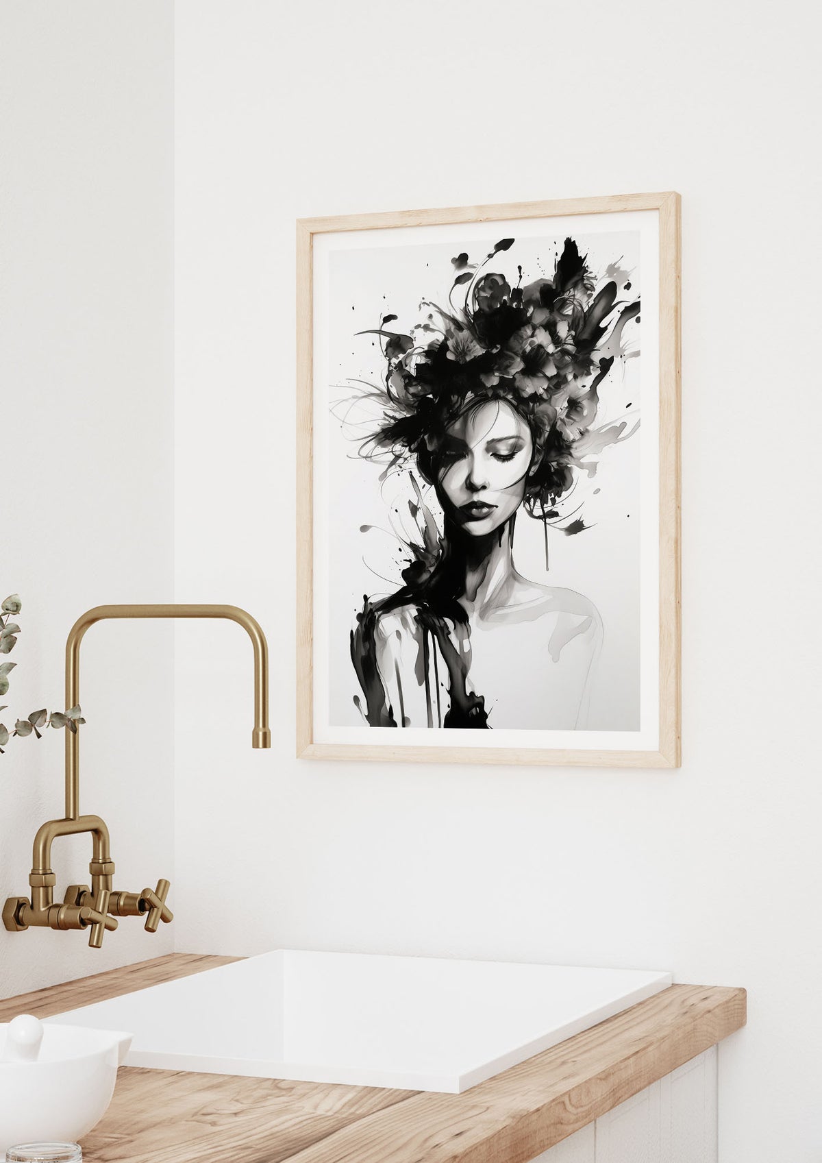 Bold Black Contours of Feminine Allure