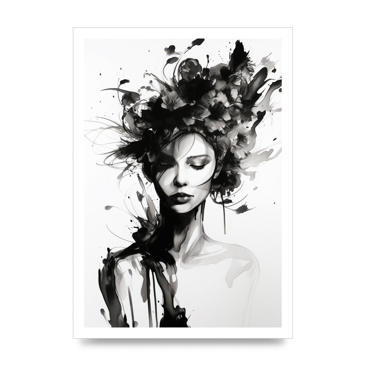 Bold Black Contours of Feminine Allure