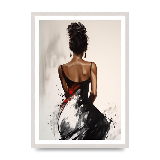 Black Strokes Outline Female Form