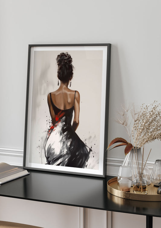 Black Strokes Outline Female Form