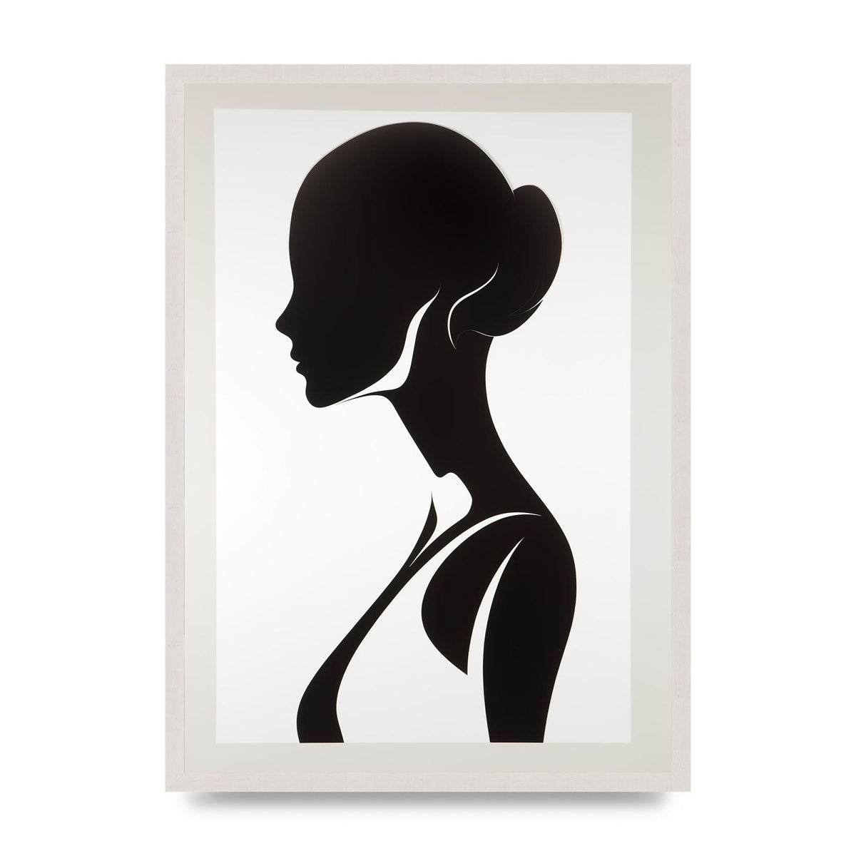 Womans Profile in Delicate Silhouette