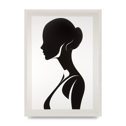 Womans Profile in Delicate Silhouette