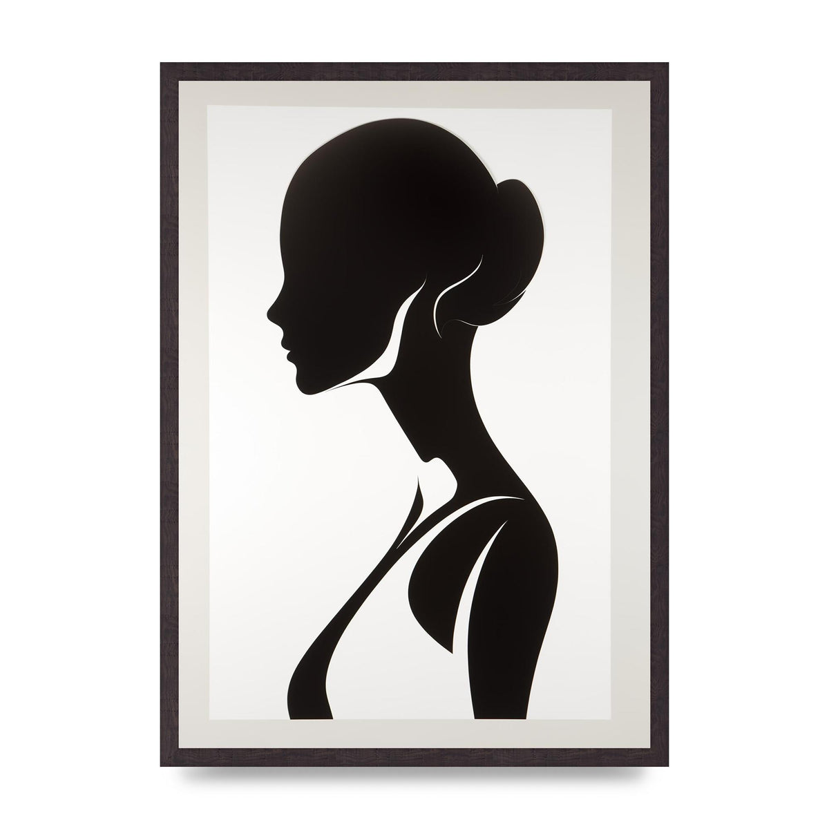 Womans Profile in Delicate Silhouette