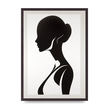Womans Profile in Delicate Silhouette