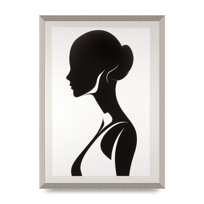 Womans Profile in Delicate Silhouette