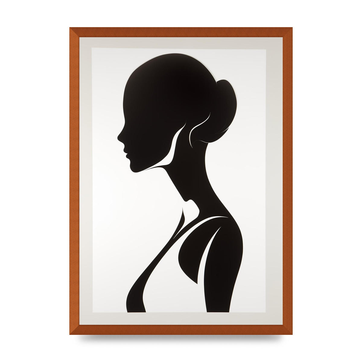 Womans Profile in Delicate Silhouette