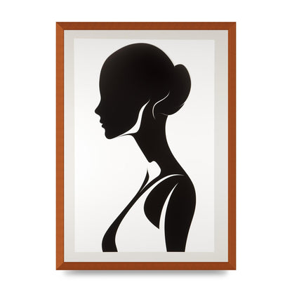 Womans Profile in Delicate Silhouette