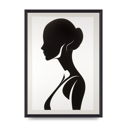 Womans Profile in Delicate Silhouette