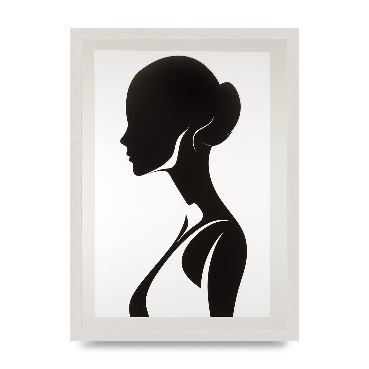Womans Profile in Delicate Silhouette