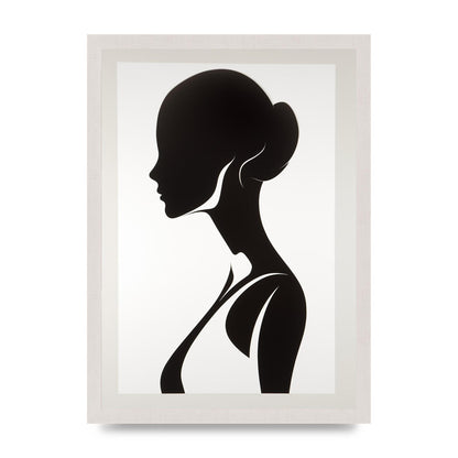 Womans Profile in Delicate Silhouette