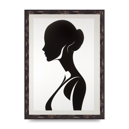 Womans Profile in Delicate Silhouette