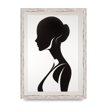 Womans Profile in Delicate Silhouette