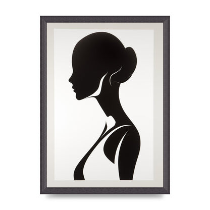 Womans Profile in Delicate Silhouette