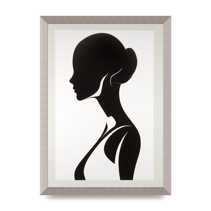 Womans Profile in Delicate Silhouette