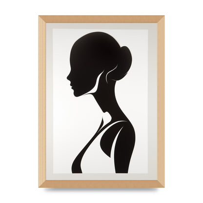 Womans Profile in Delicate Silhouette