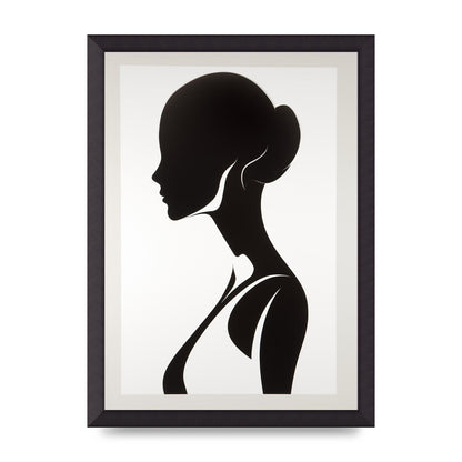 Womans Profile in Delicate Silhouette