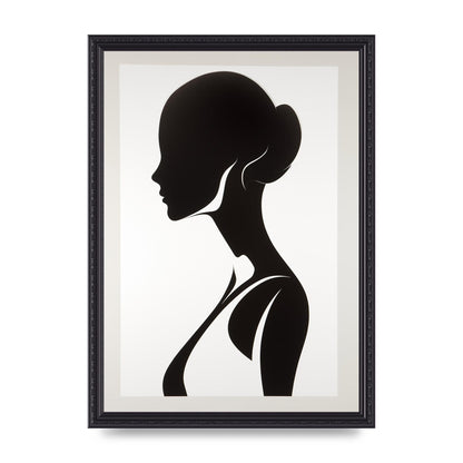 Womans Profile in Delicate Silhouette
