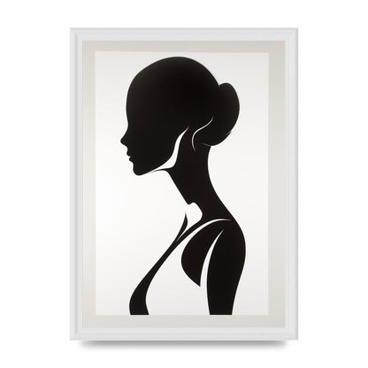 Womans Profile in Delicate Silhouette