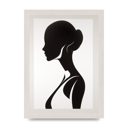 Womans Profile in Delicate Silhouette