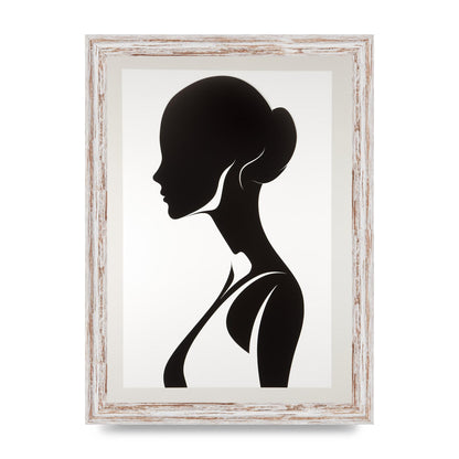 Womans Profile in Delicate Silhouette