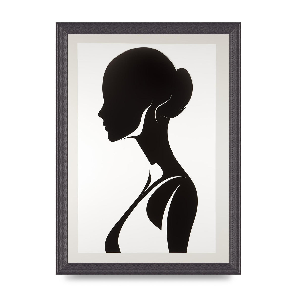 Womans Profile in Delicate Silhouette
