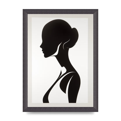 Womans Profile in Delicate Silhouette