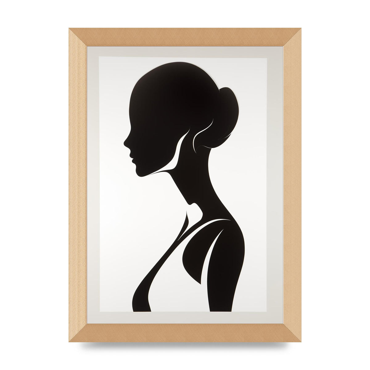 Womans Profile in Delicate Silhouette