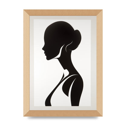 Womans Profile in Delicate Silhouette