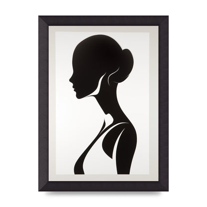 Womans Profile in Delicate Silhouette