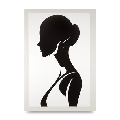Womans Profile in Delicate Silhouette