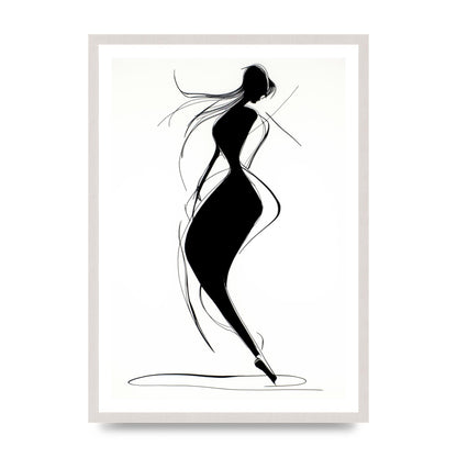 Womans Form in Minimalist Strokes