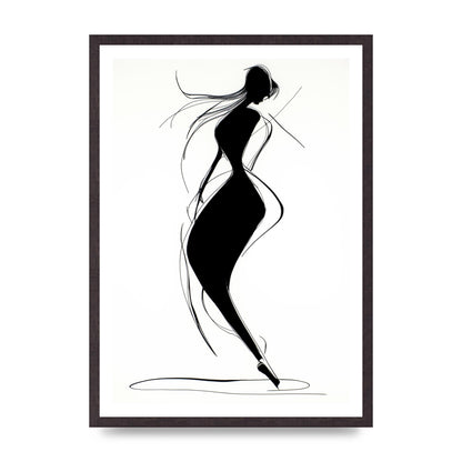 Womans Form in Minimalist Strokes