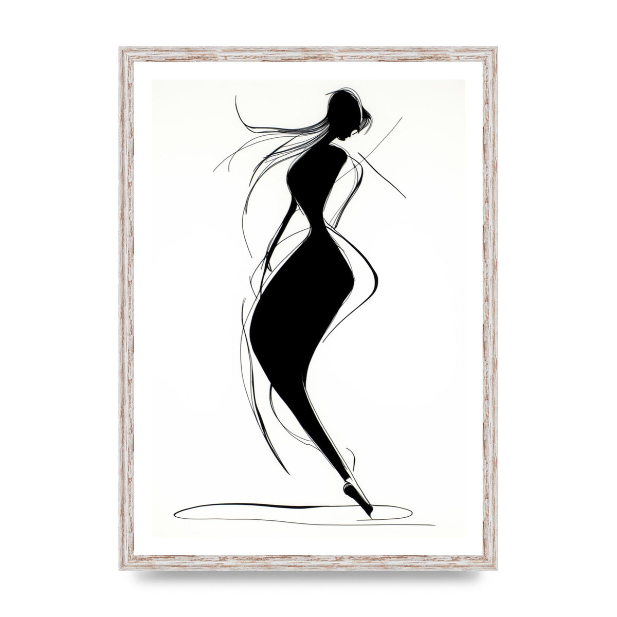 Womans Form in Minimalist Strokes