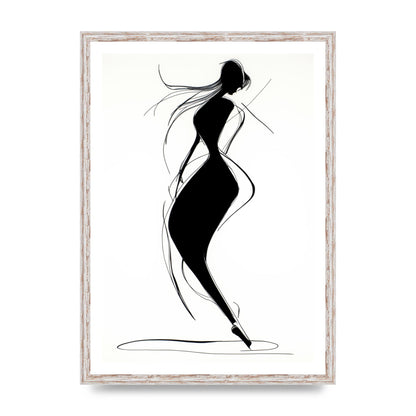 Womans Form in Minimalist Strokes